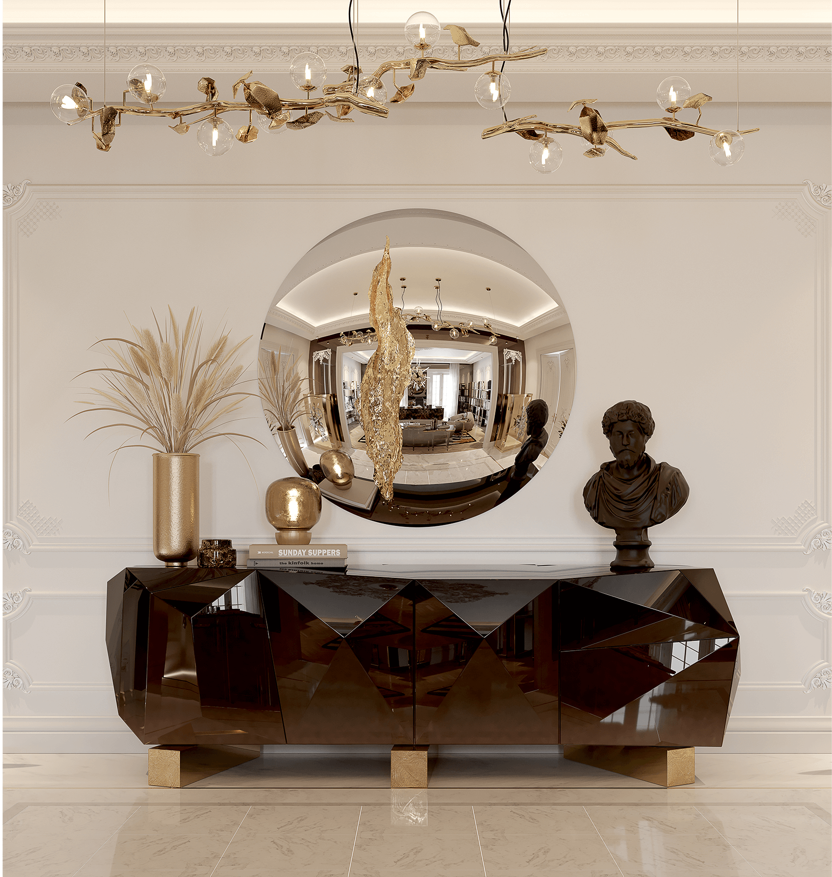 Prism Chocolate XL Designer Sideboard