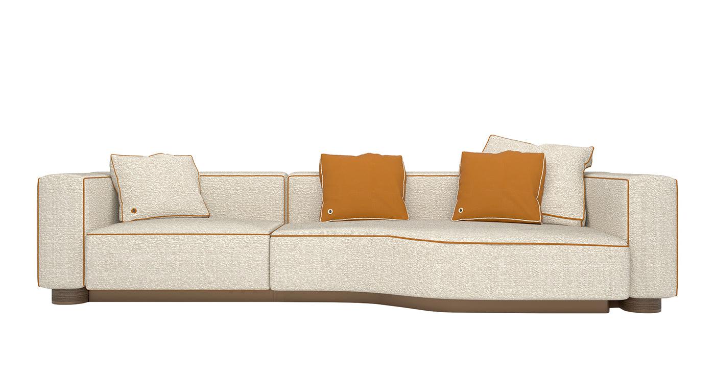 Bon Ton 3-Seat Upholstered Sofa
