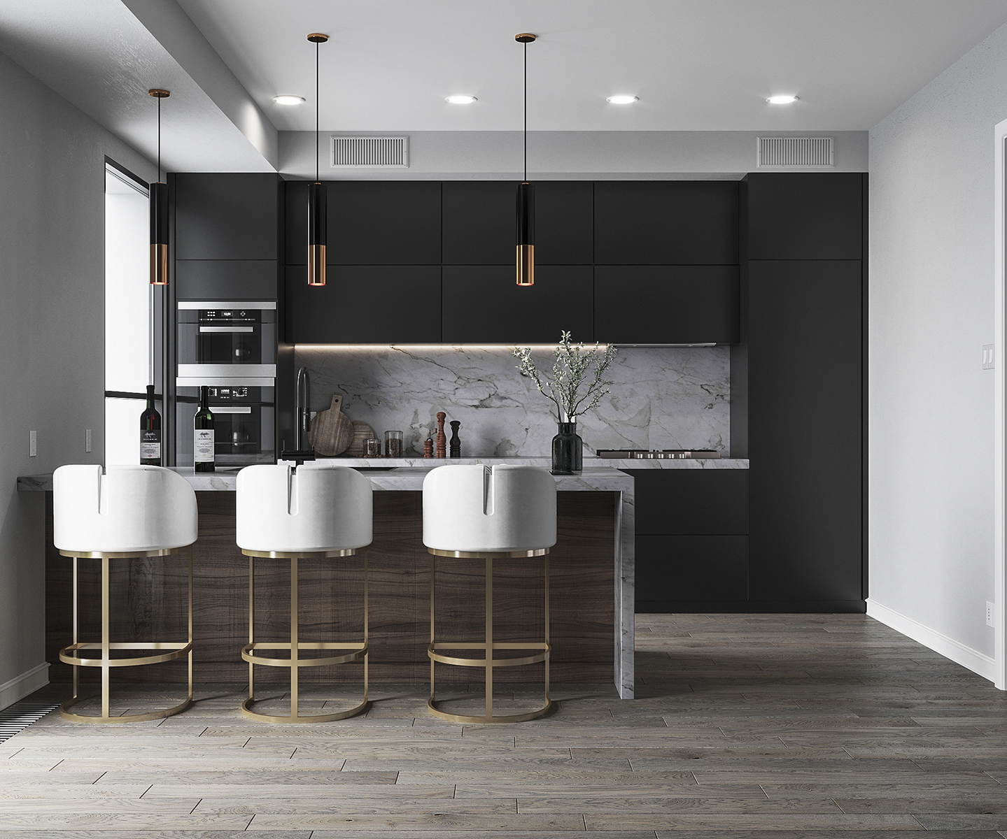 Contemporary Beam Suspension Lamp - 1