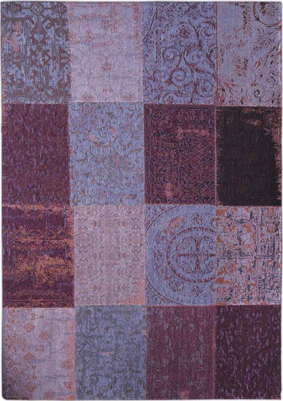 Patchwork Rug Multi Pale Purple