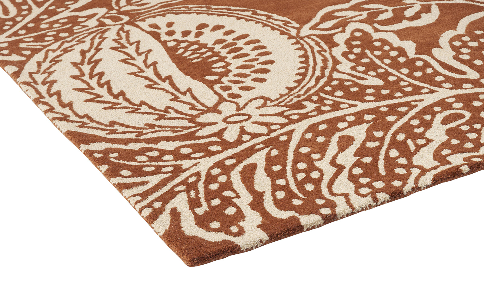 Orange Wool Handwoven Rug