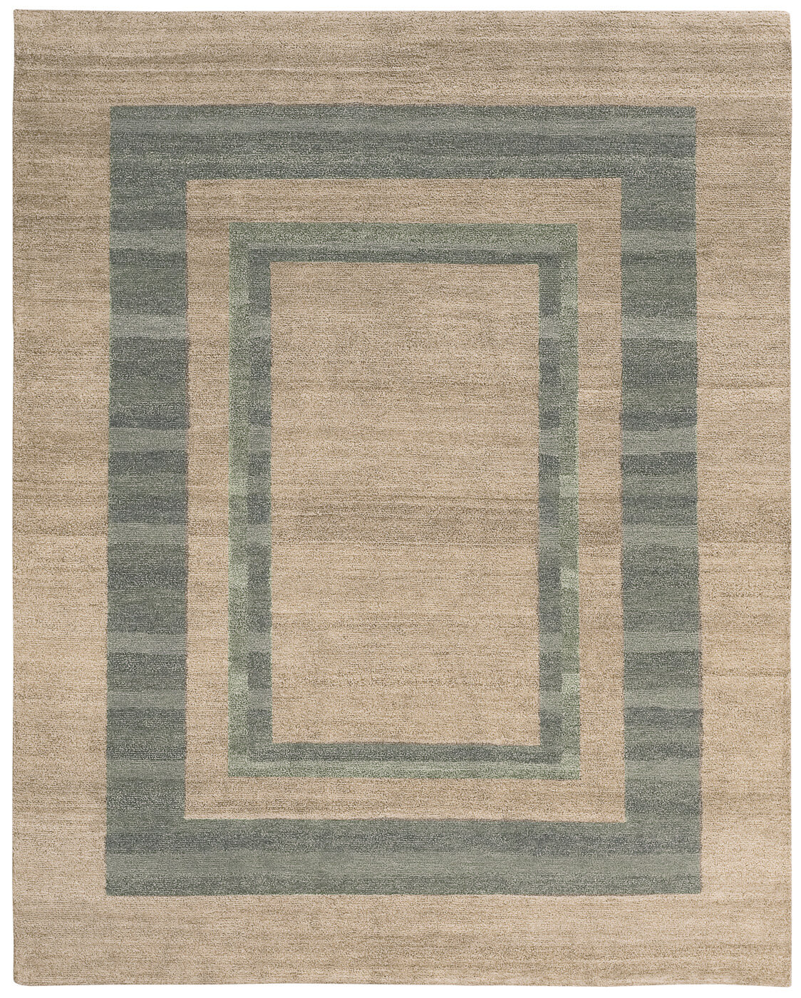 Border Green Hand-woven Luxury Rug | Size: 200 x 300 cm