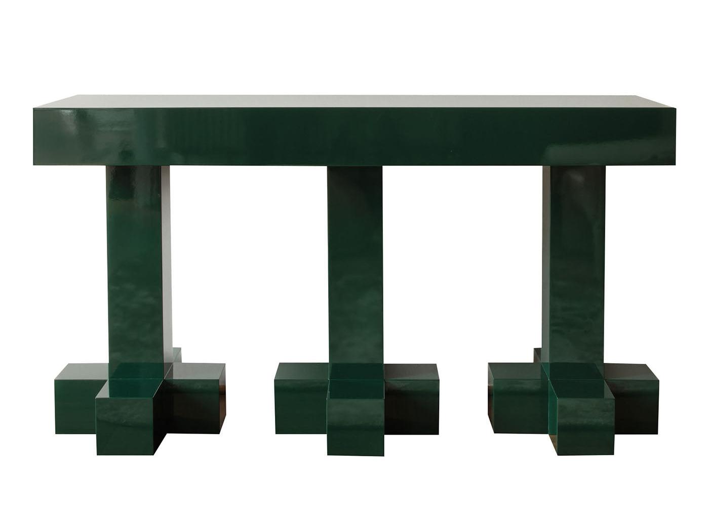 Green Glossy Console