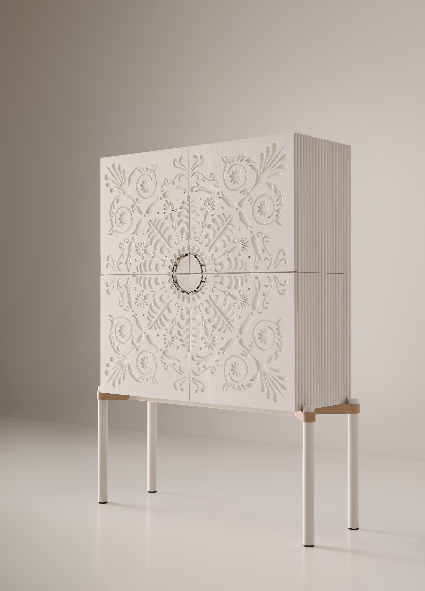 Alexandra White Bar Cabinet