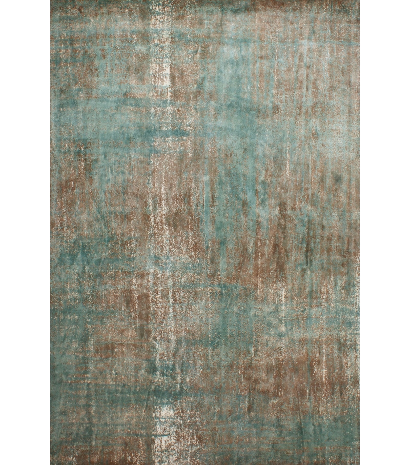 Abstract Viscose Indian Handwoven Luxury Rug