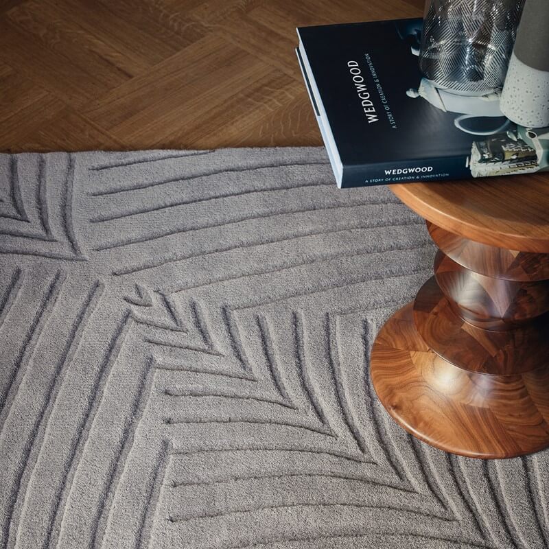 Grey Wool Hand Made Rug