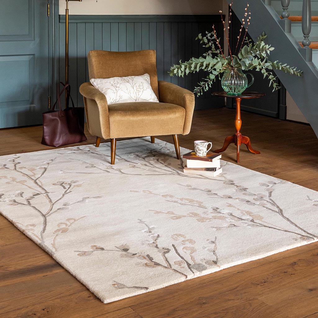 Willow Branch Dove Grey Rug | Size: 250 x 350 cm