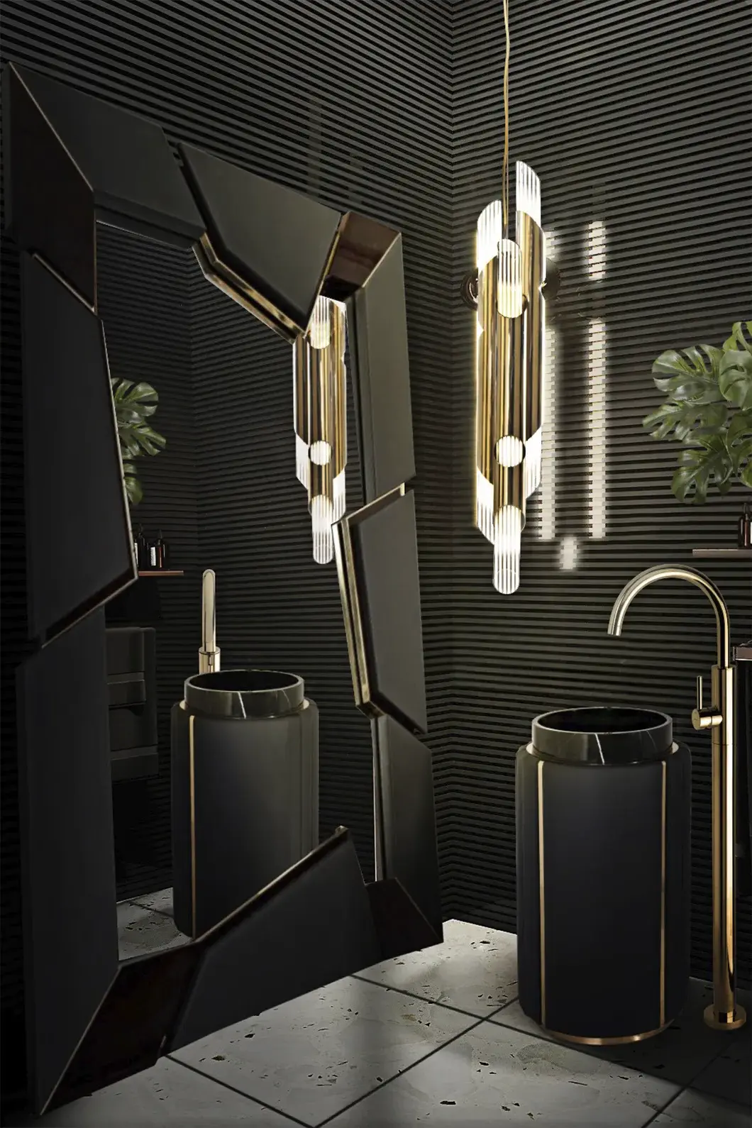 Sovereign Black Pedestal Sink