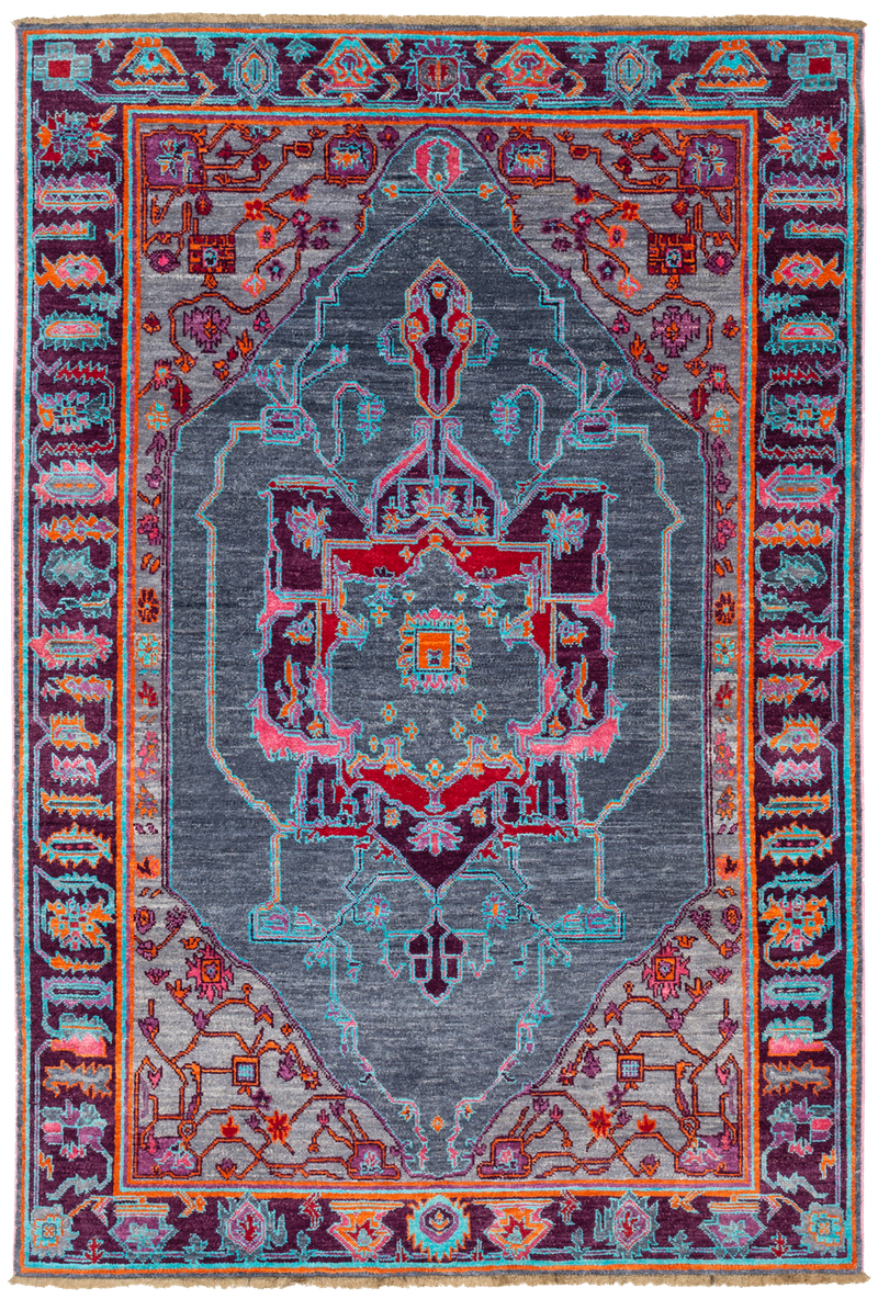 Wool / Silk Oriental Designer Rug