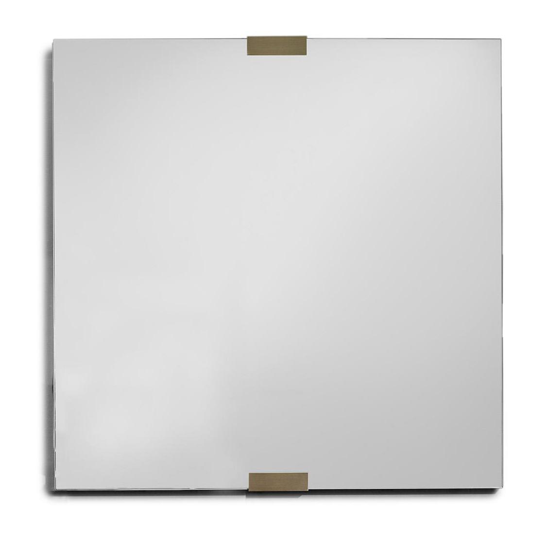 Bronze-Edged Leather Luxe Mirror