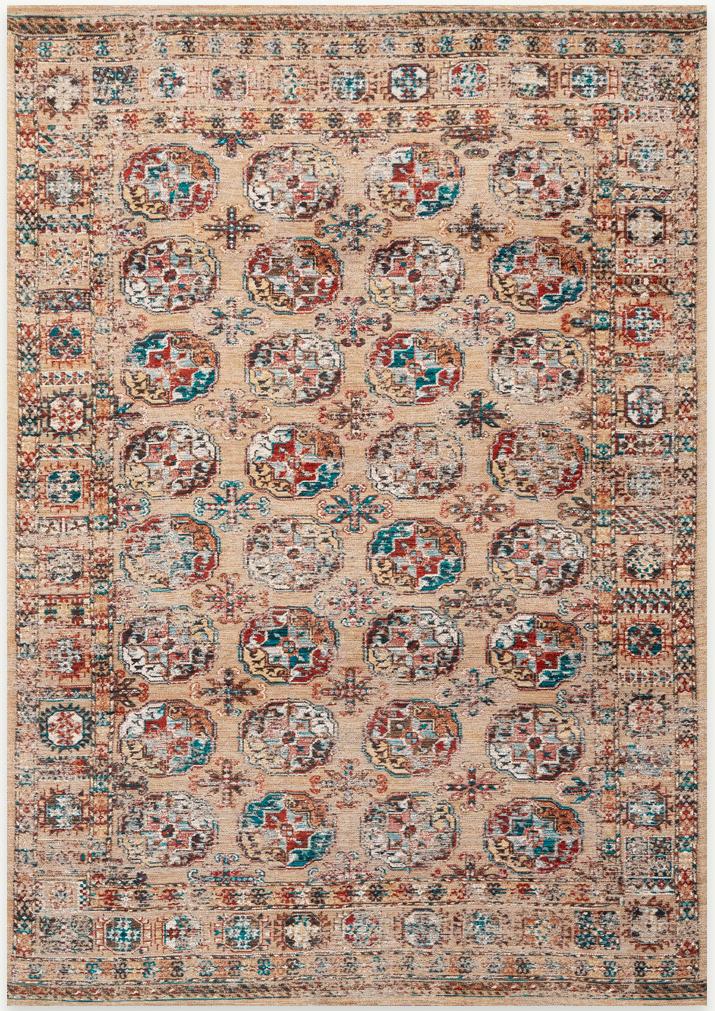 Traditional Beige & Rust Flatweave Rug | Size: 240 x 340 cm