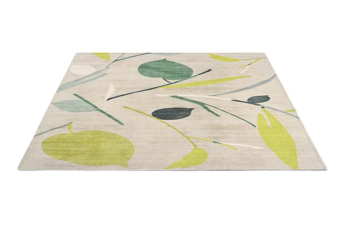 Green Leaves Handwoven NZ Wool Rug