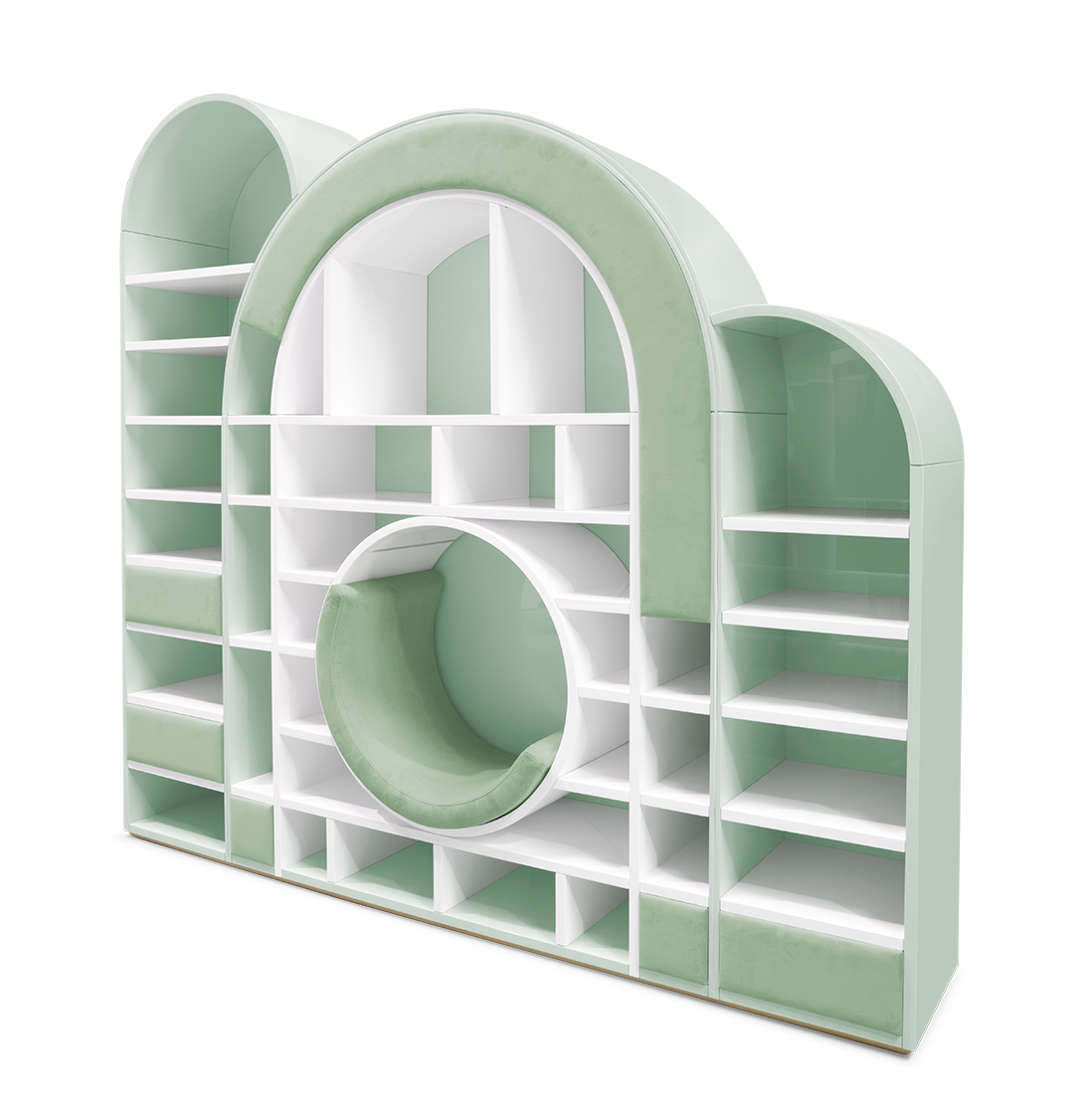 Bubble Gum Green Bookcase