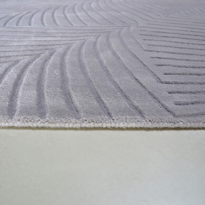 Grey Wool Hand Made Rug