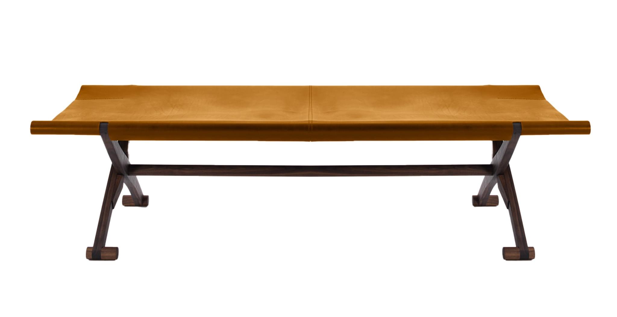 Branda Leather Crafted Bench
