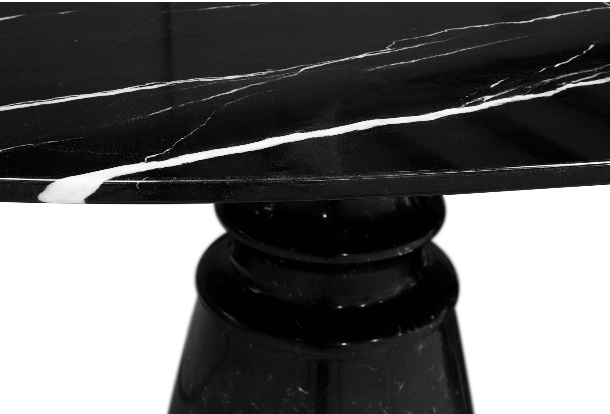 Oval XL Nero Marquina Luxe Dining Table