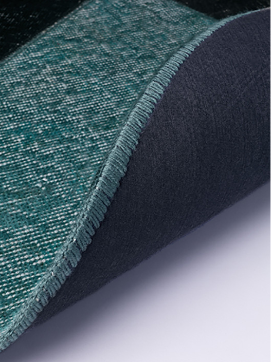 Star Black / Turquoise Round Rug