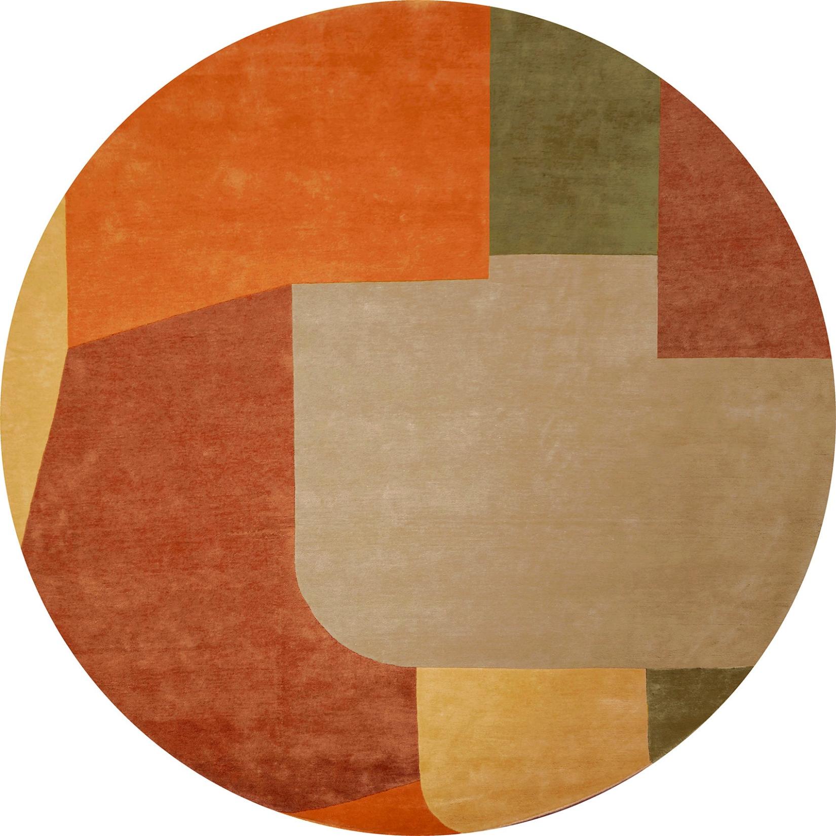Blueprint Circular Designer Rug | Size: Ø 350 cm