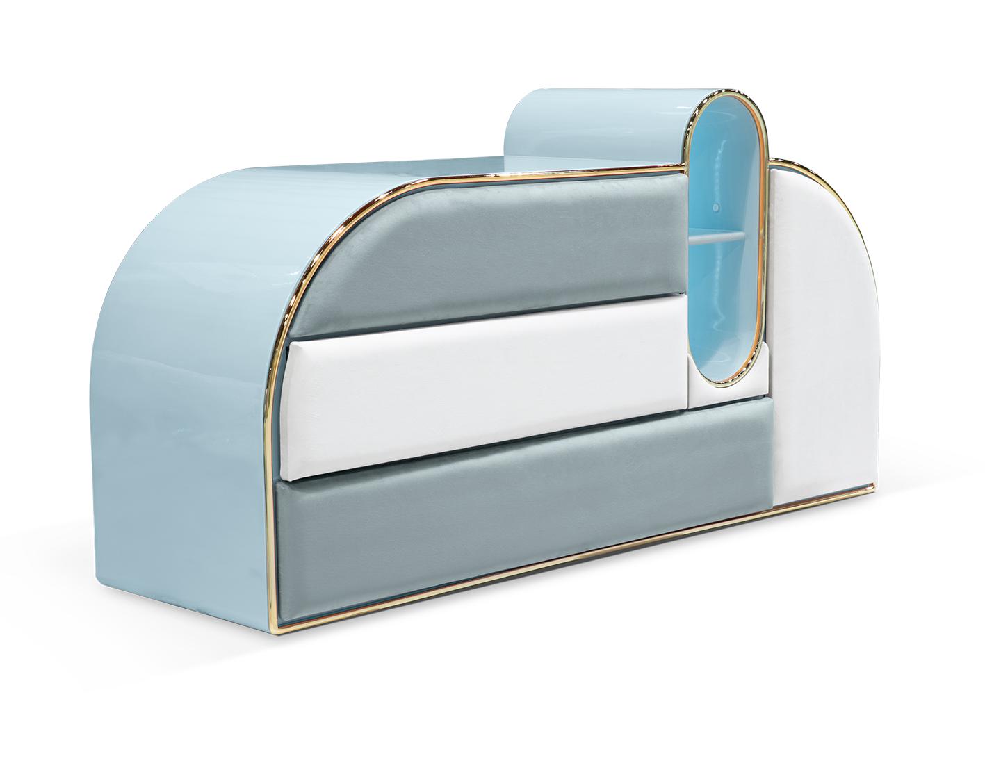 Candy Triple Blue Chest of Drawers