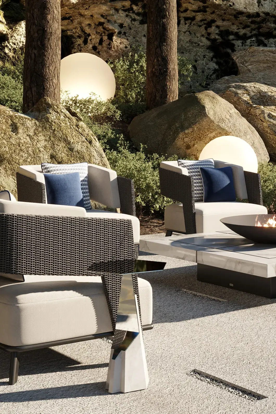Aura Grey Side Table - 1
