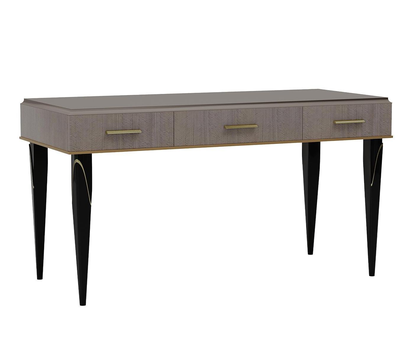 Rectangular Dark Handcrafted Writing Desk
