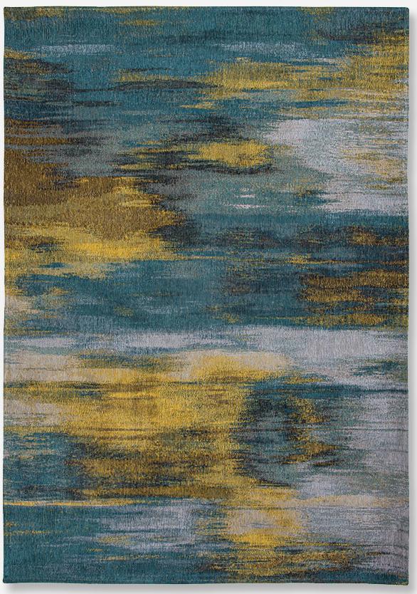 Modern Art Flatwoven Blue Rug