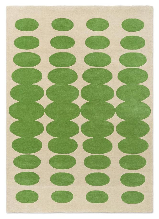 Optical Green / Cream Rug | Size: 250 × 350 cm