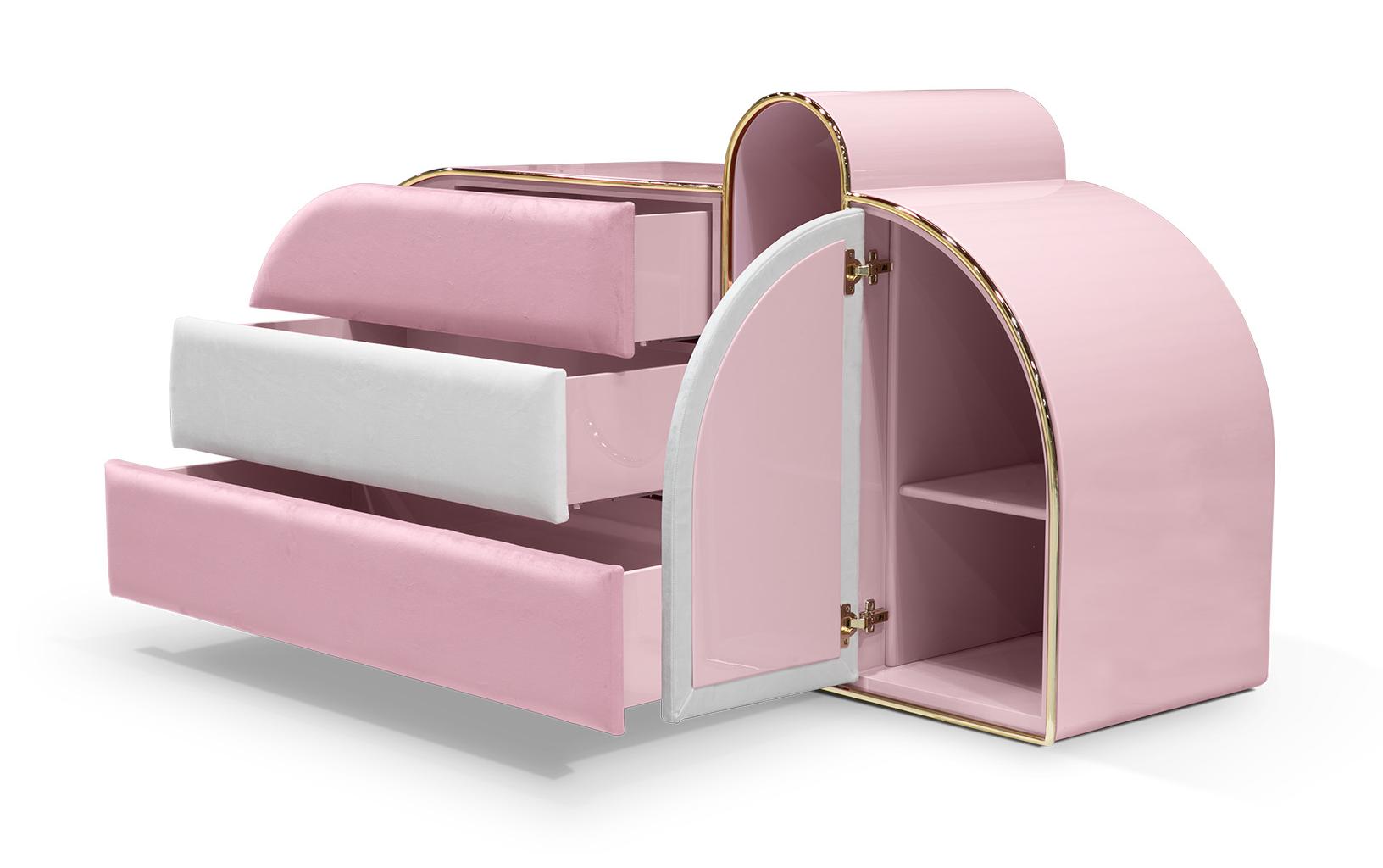 Candy Triple Pink Chest of Drawers