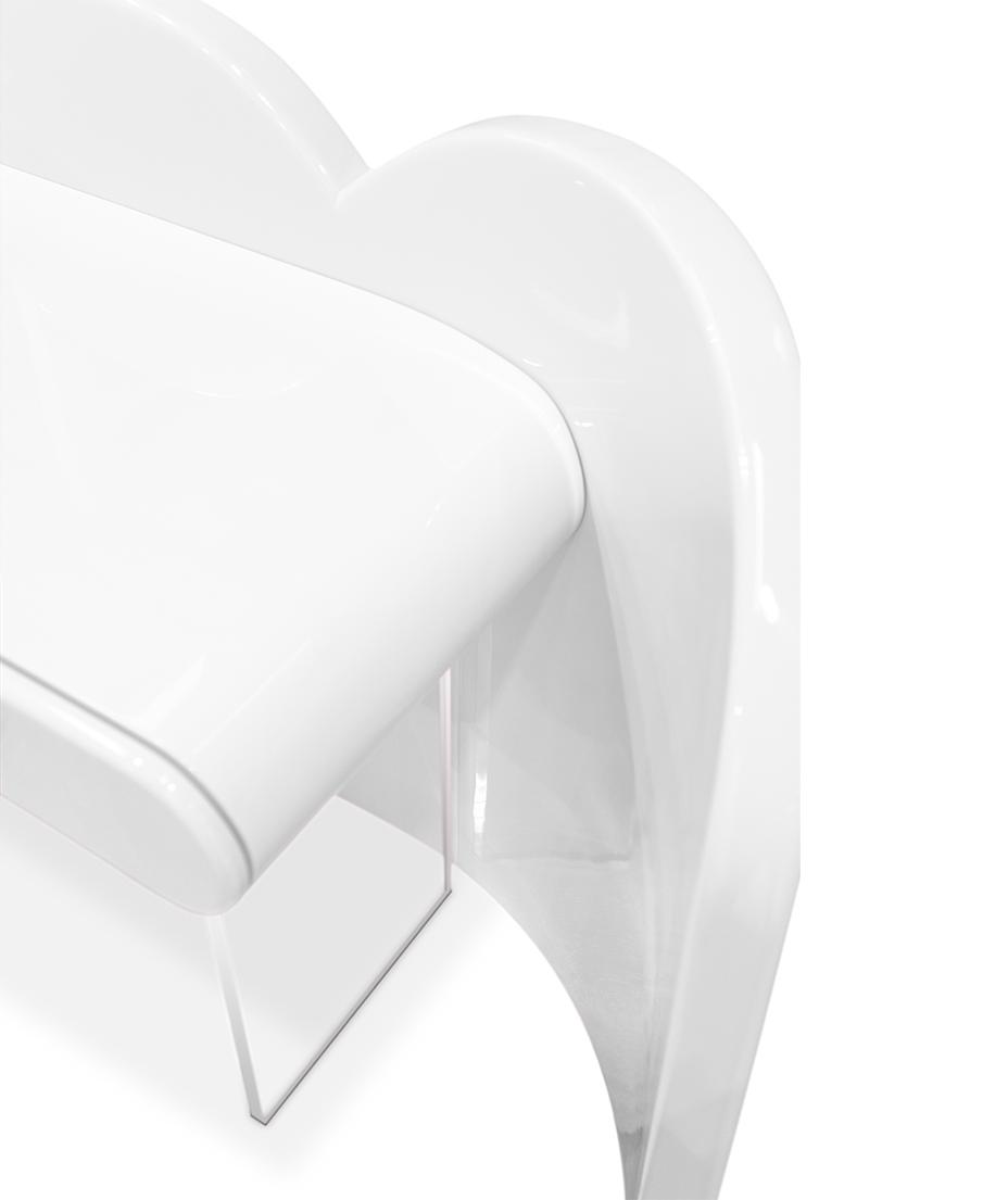 Nimbus White Vanity Console