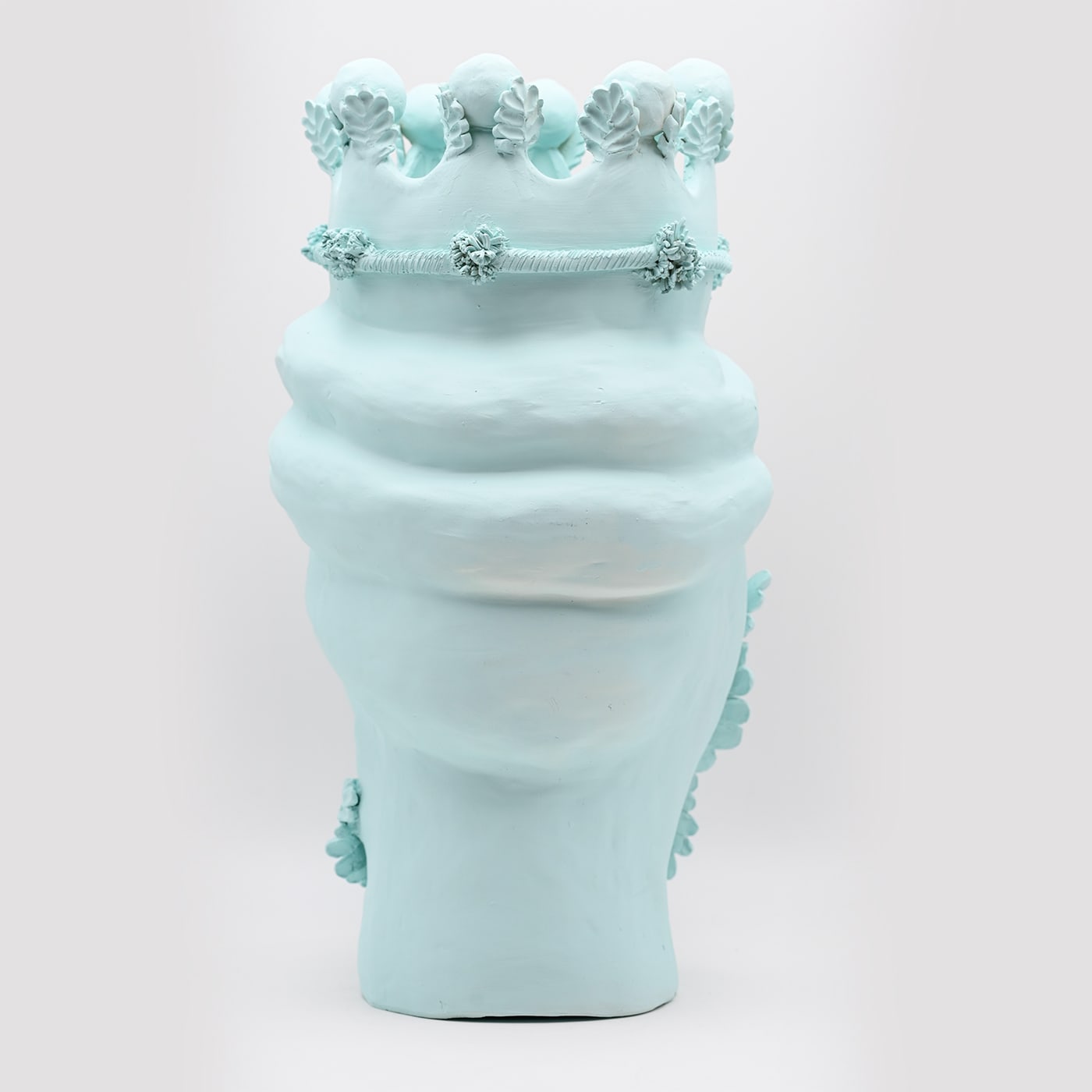Moor's Head Sculpture in Sky Blue