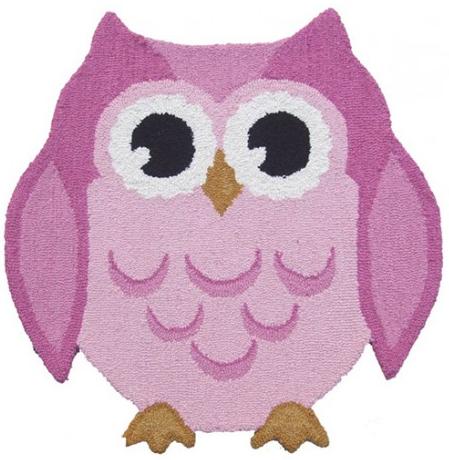 Animals Owl Pink Handwoven Rug