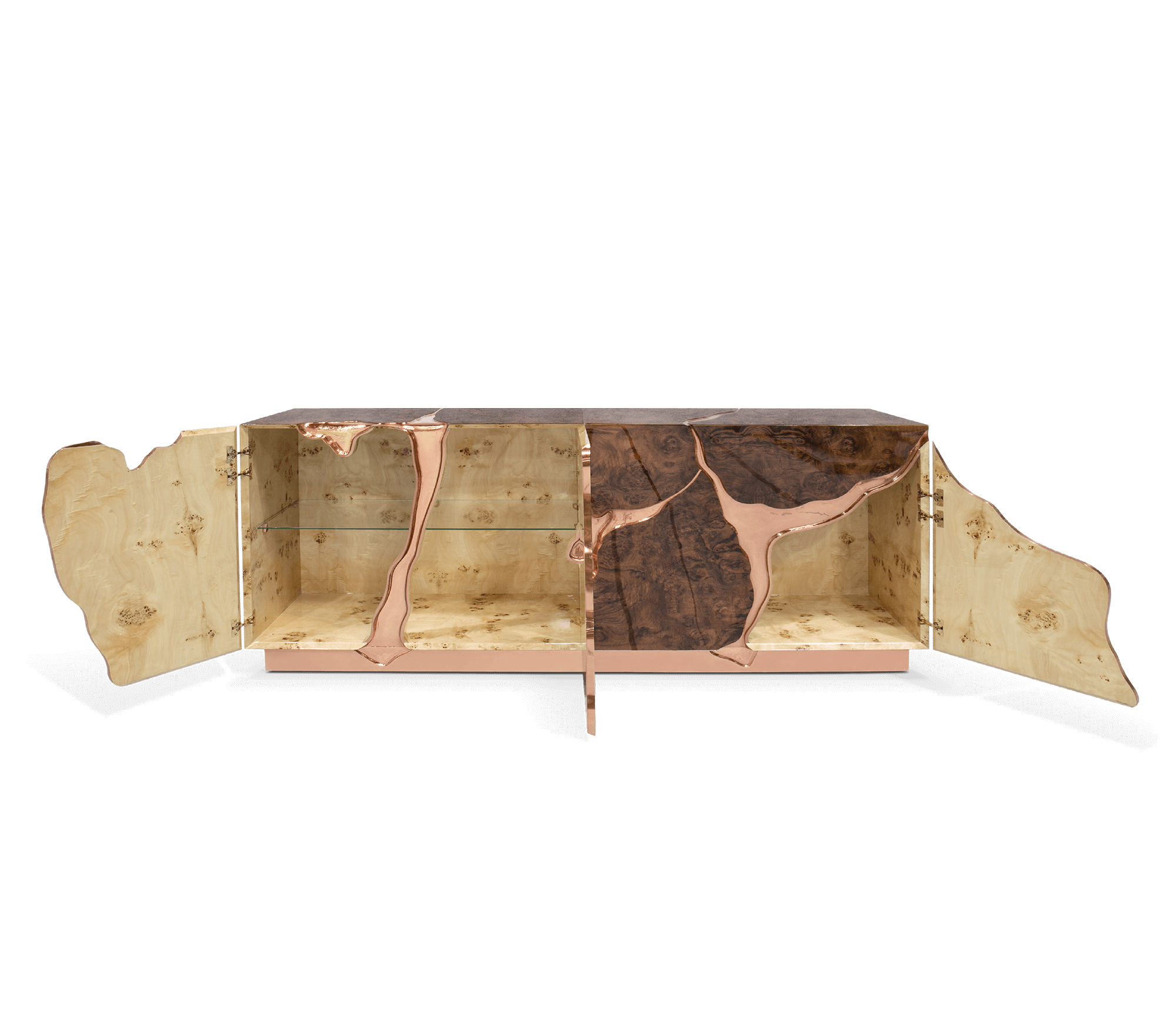 Fissure Rose Gold Designer Sideboard