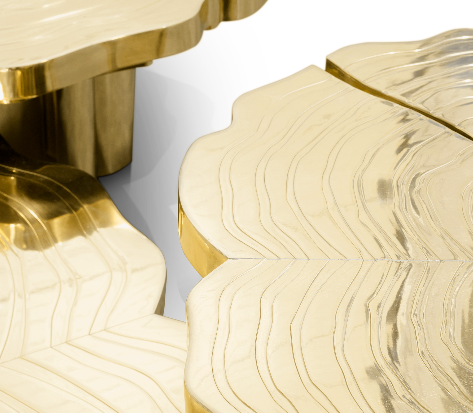 Gold 3-Piece Coffee Table Set