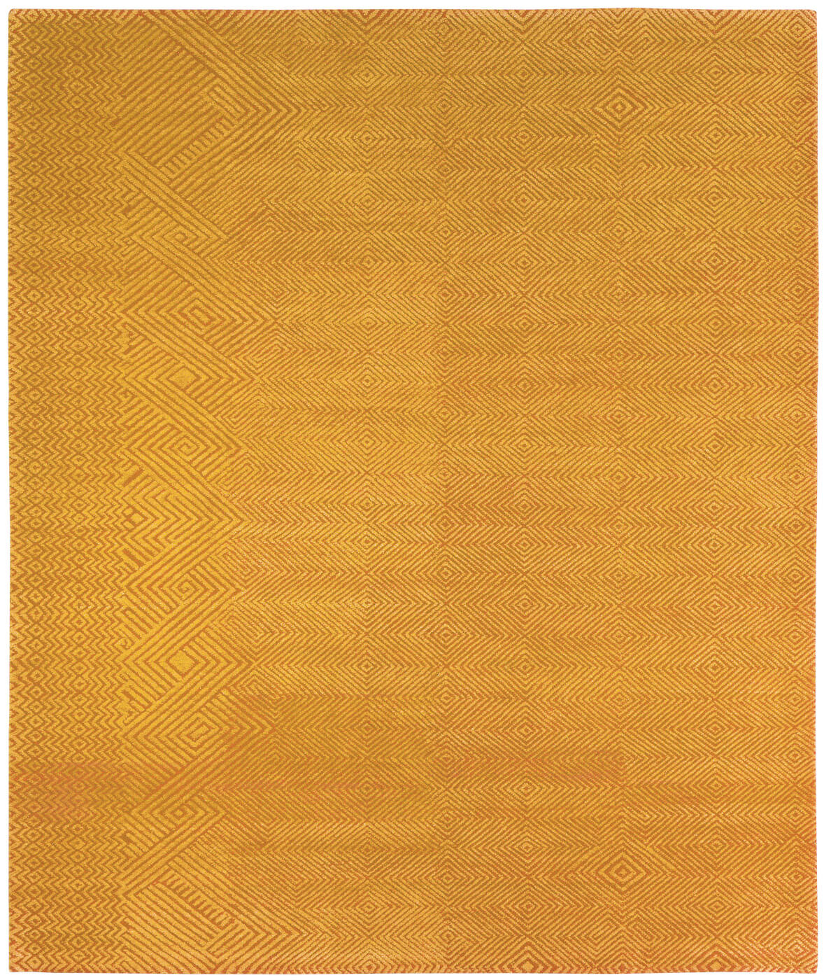 Hand-woven Yellow Luxury Rug ☞ Size: 300 x 400 cm