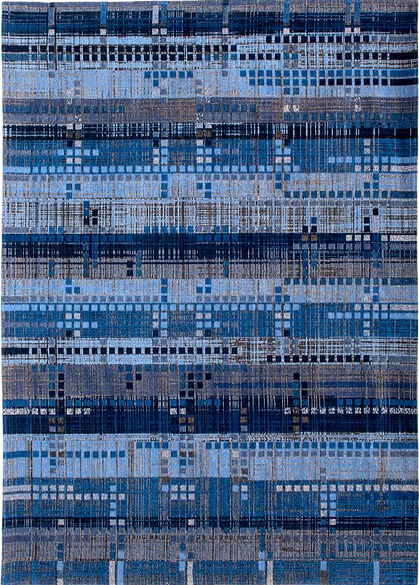 Rockefeller Blue Rug by Louis de Poortere ☞ Size: 230 x 230 cm