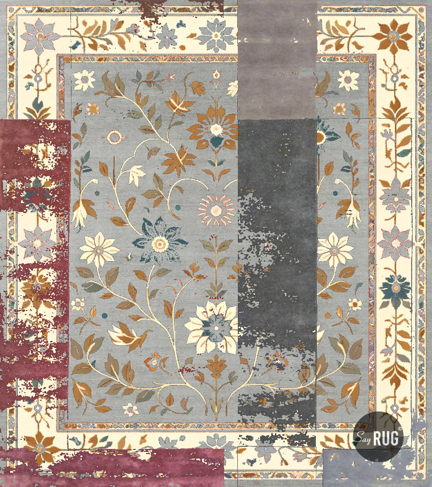Chennai Grey Geometry Luxury Designer Rug