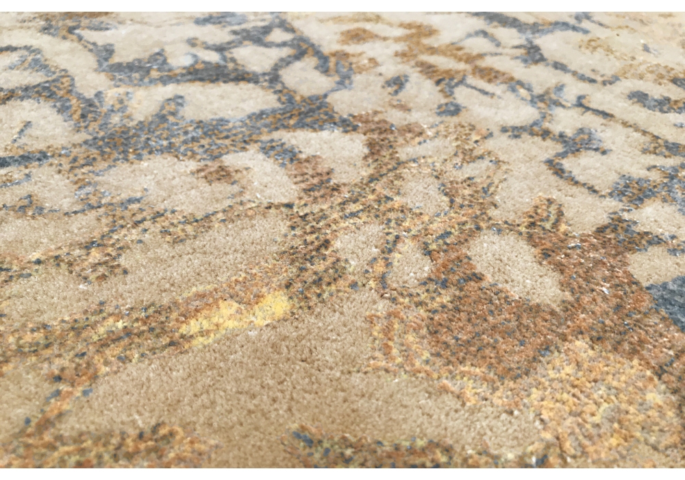 Viscose / Wool Hand-woven Yellow Luxury Rug | Size: 170 x 240 cm