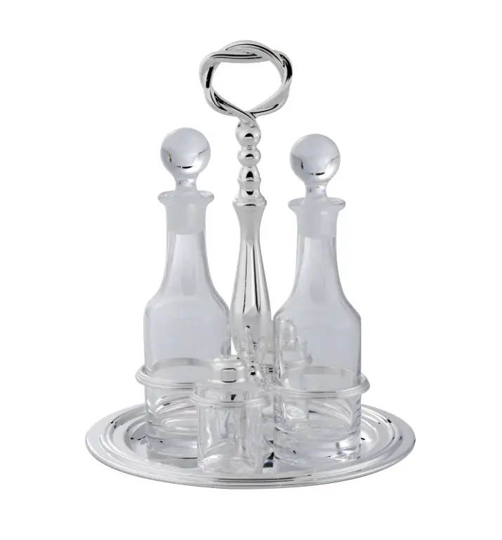 Silver-Plated Round Spice Container