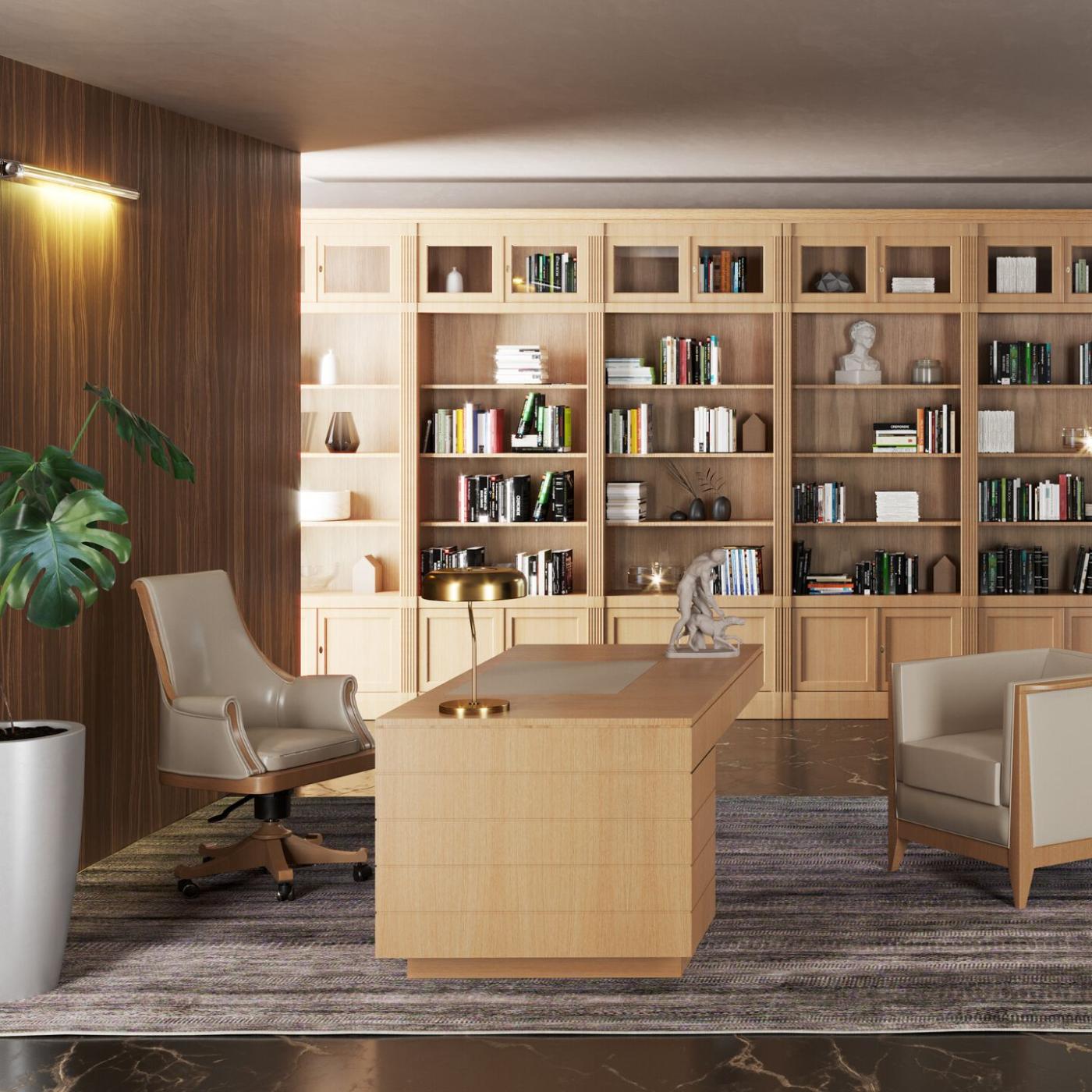 Roma Natural Walnut Artisan Desk