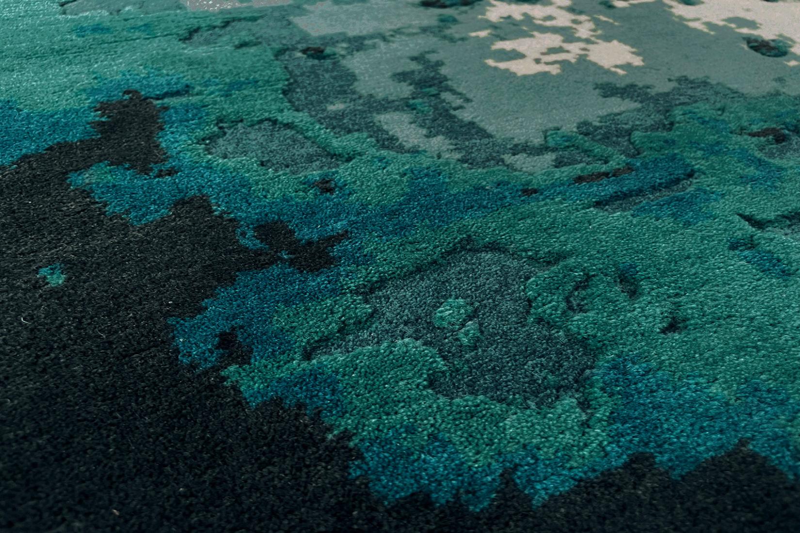 Dip Deep Turquoise Luxurious Rug | Size: 300 x 400 cm