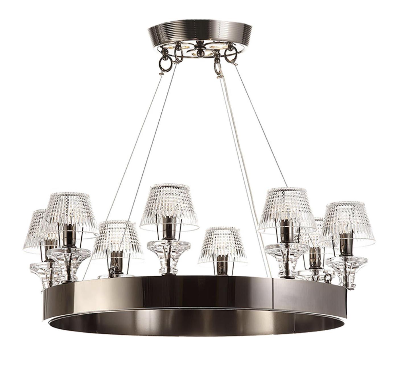 Black Nickel Crystal Shade Chandelier