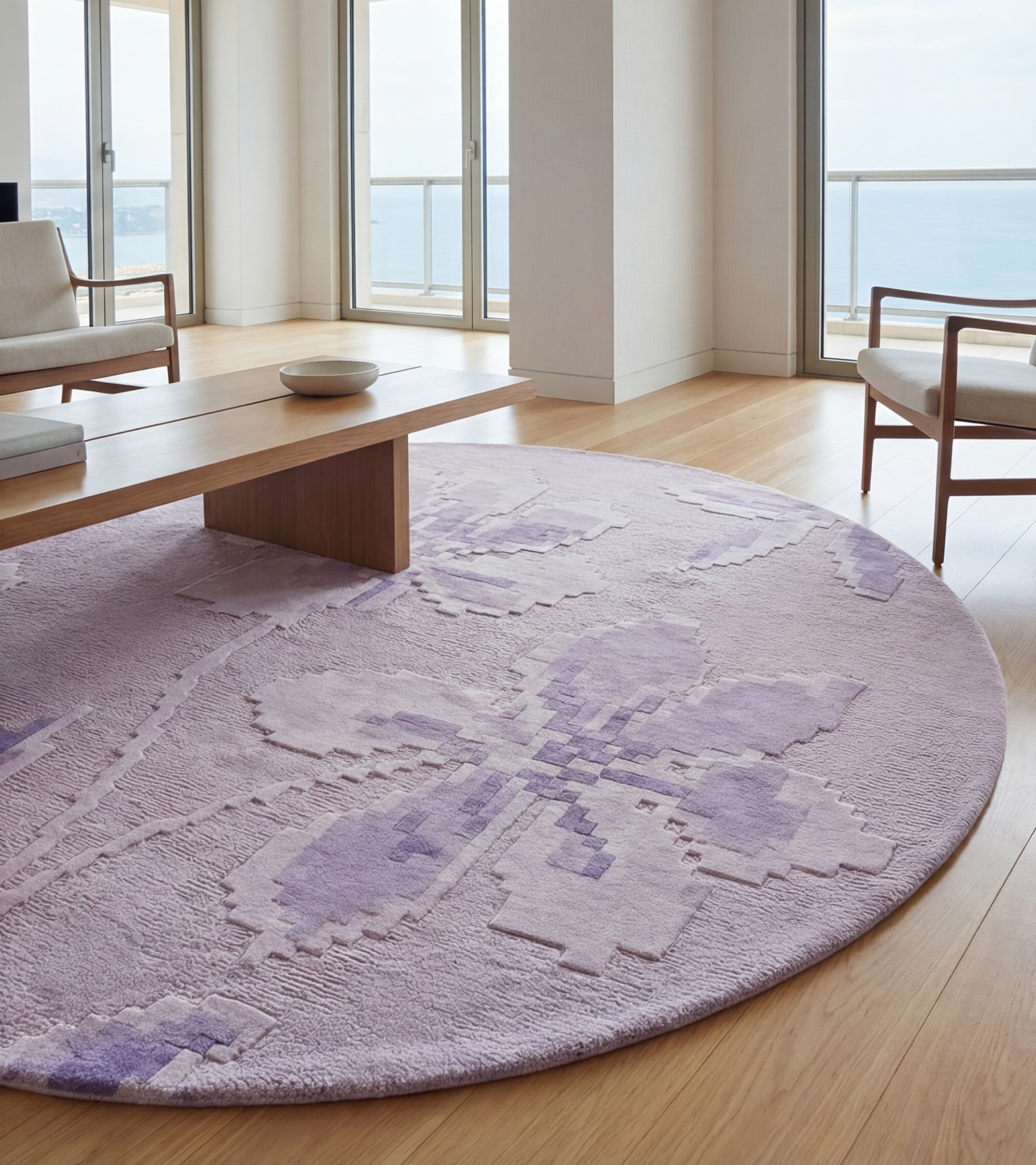 Lavender Bloom Handmade Rug