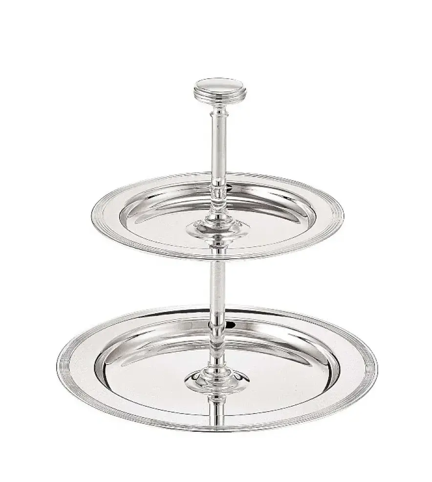 Silver-Plated Two-Tier Fruit Stand