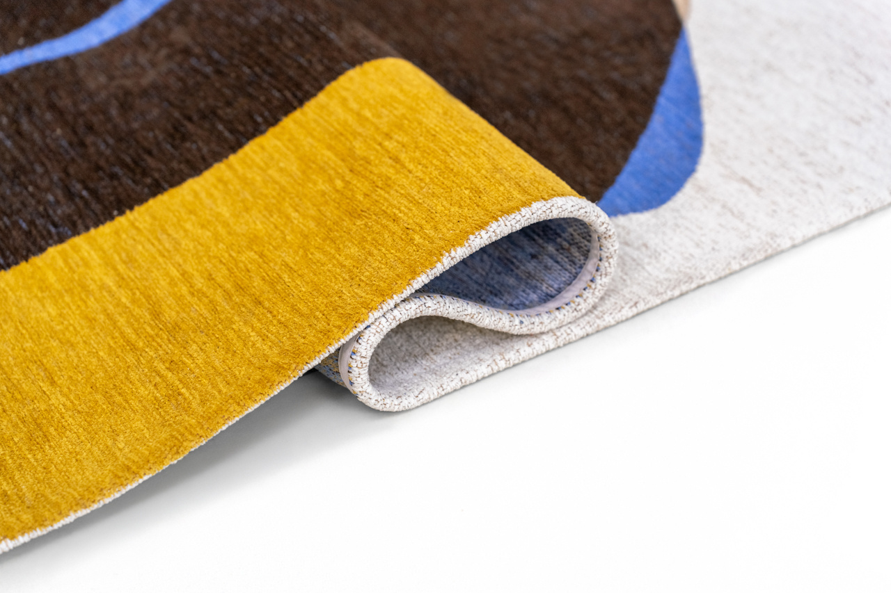 Sunny Blue Jacquard Wilton Rug