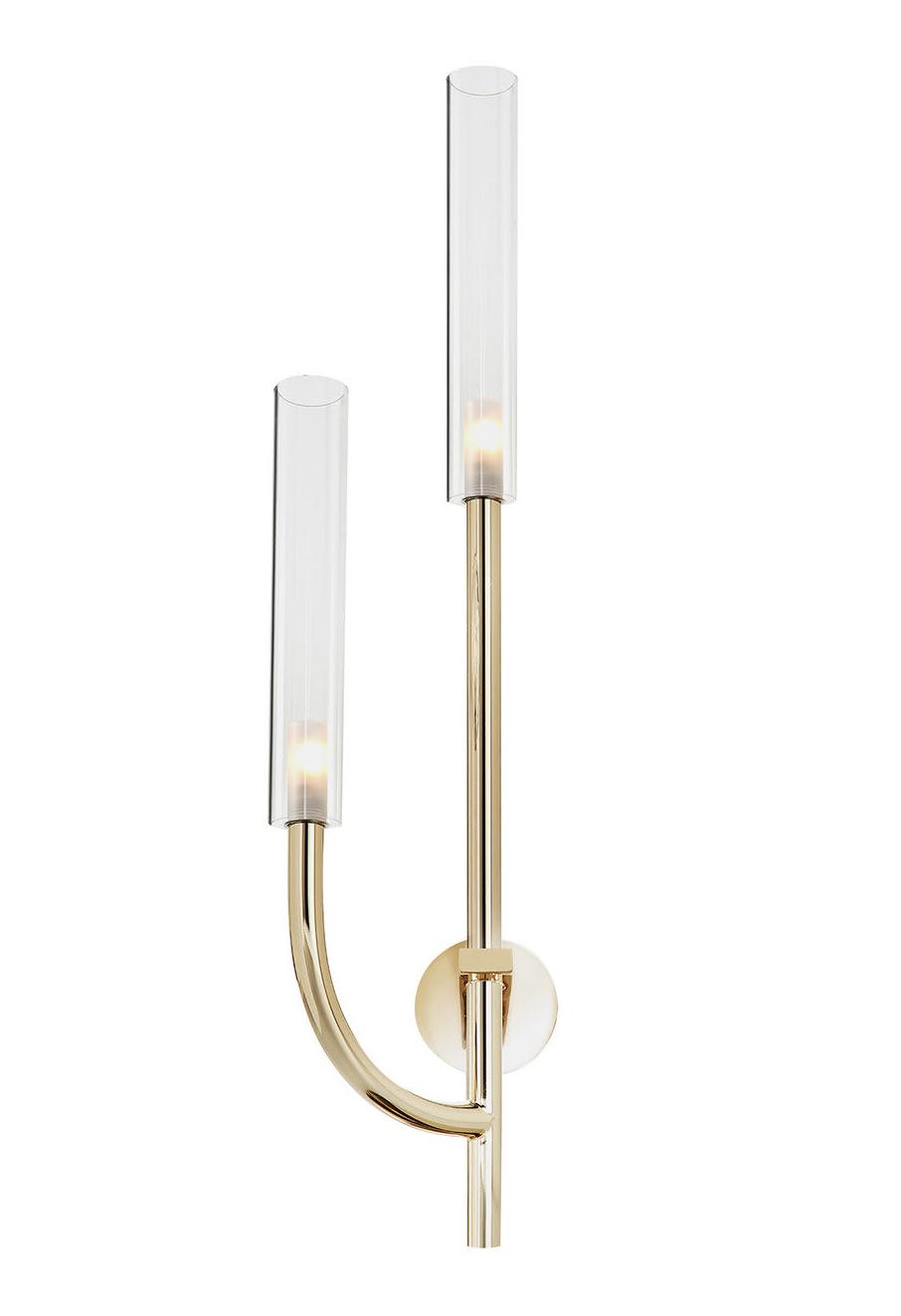 Gold Pyrex Glass Wall Sconce