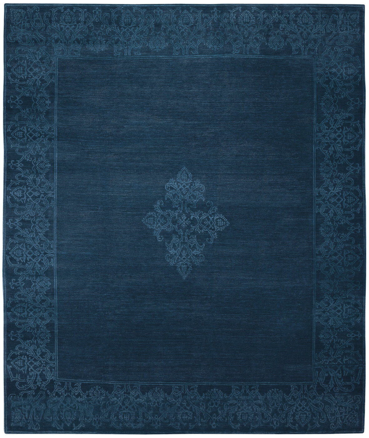 Border Blue Hand-woven Luxury Rug ☞ Size: 250 x 300 cm
