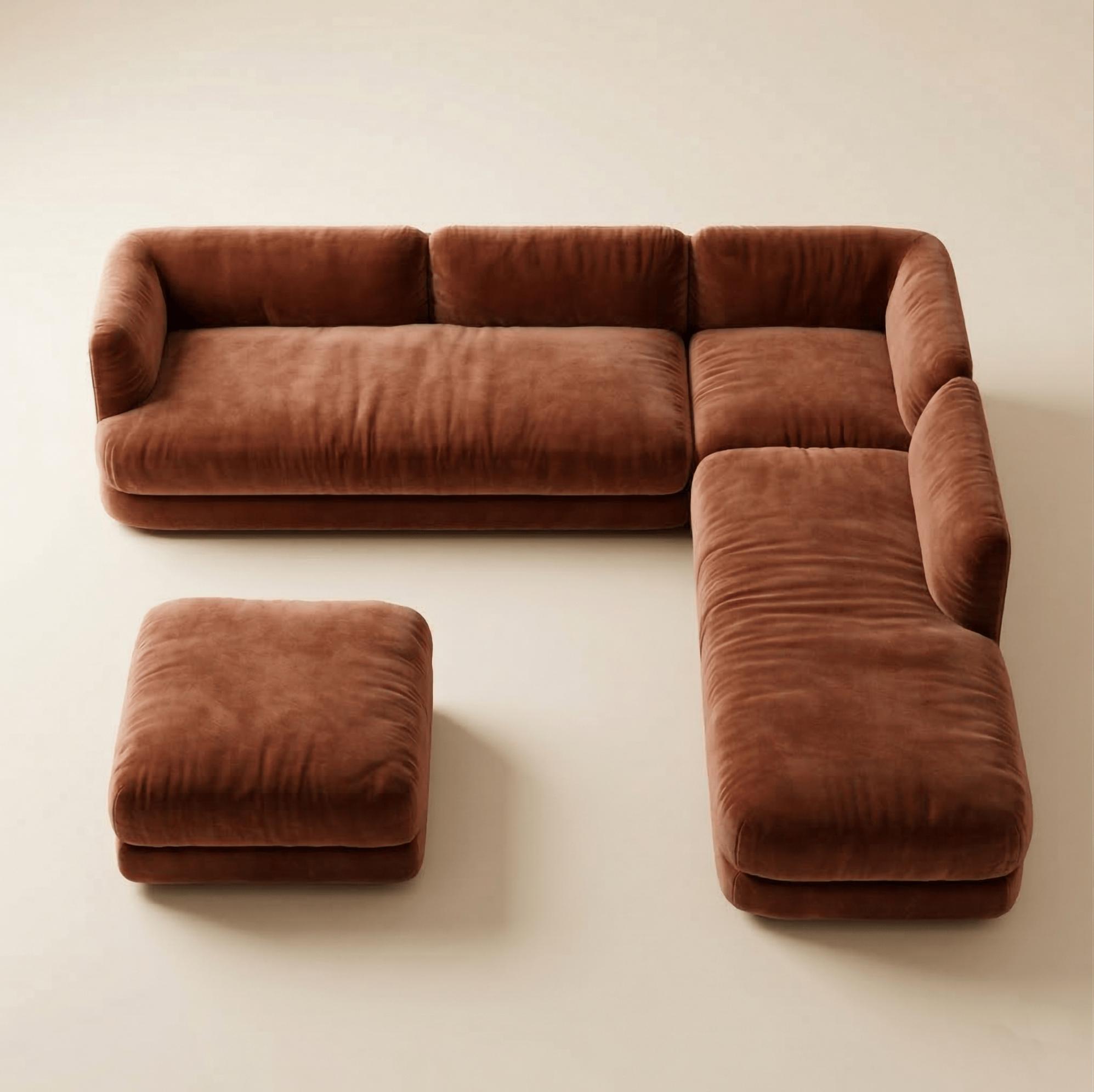 Mosaico Brown Modular Sofa