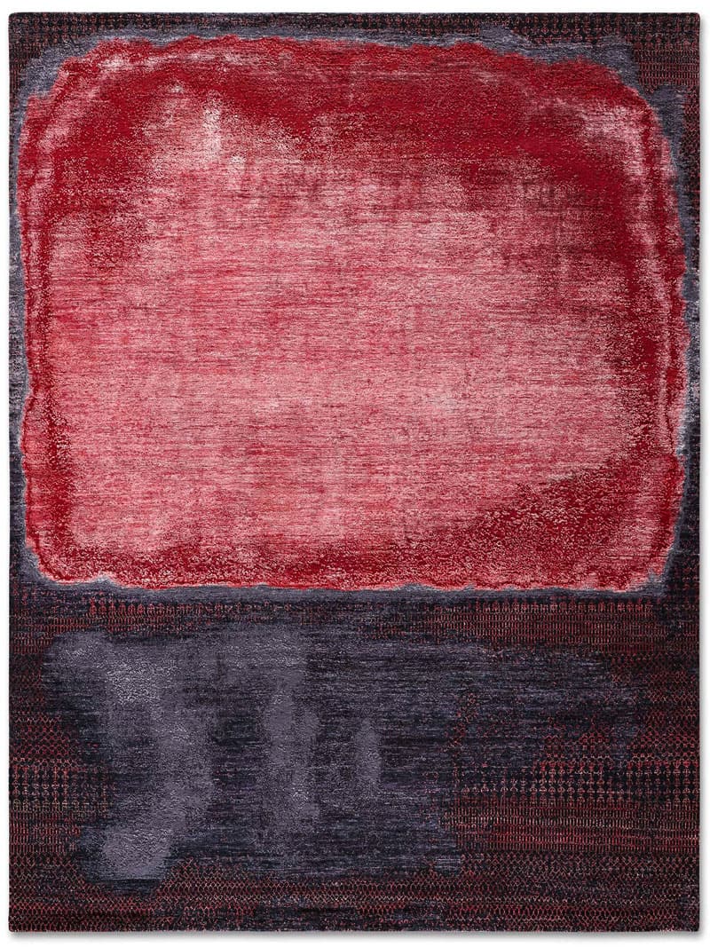 Red Grass Hand-Knotted Wool / Silk Rug | Size: 305 x 427 cm