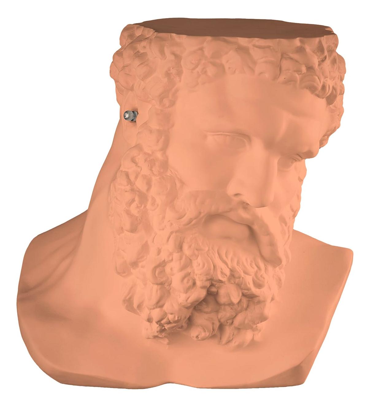 Ercole Orange Italian Ceramic Bust