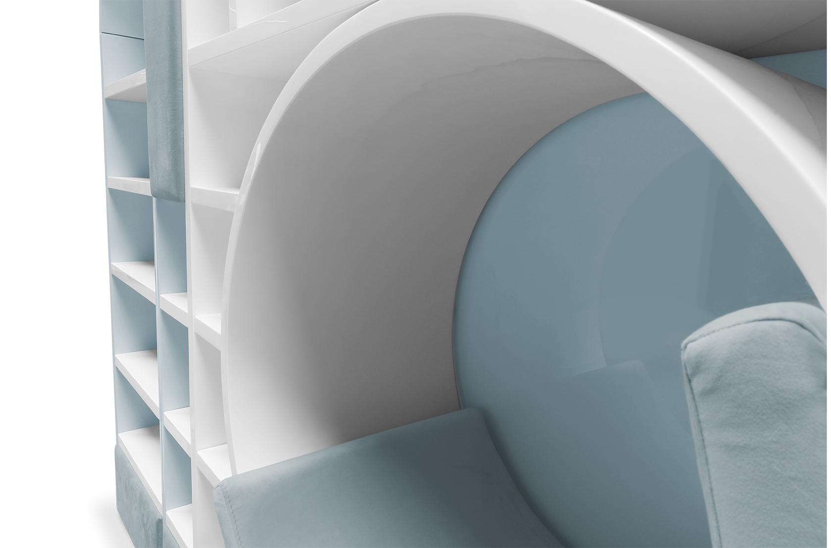 Bubble Gum Blue Bookcase